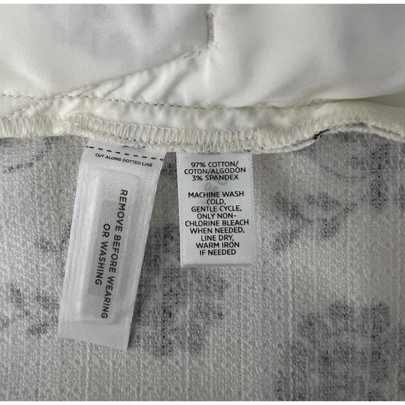 Loft Skirt Womens 8 White Blue Floral Pencil Skirt‎ Straight Flower Bloomcore - Picture 7 of 7